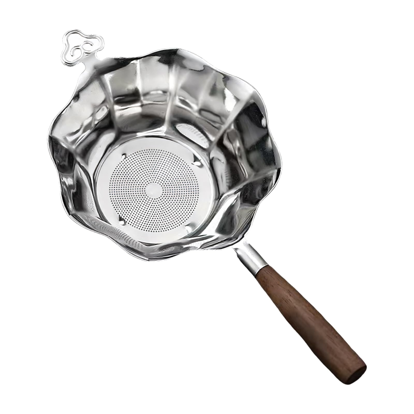 Filter for Cups and Teapots, Stainless Steel Fine Mesh Strainer with Wooden Handle for Loose Tea Brewing Tool Tea Strainer with Handle Loose Filter Fine Mesh Sieve Cup Teapot Wooden Infuser Daily