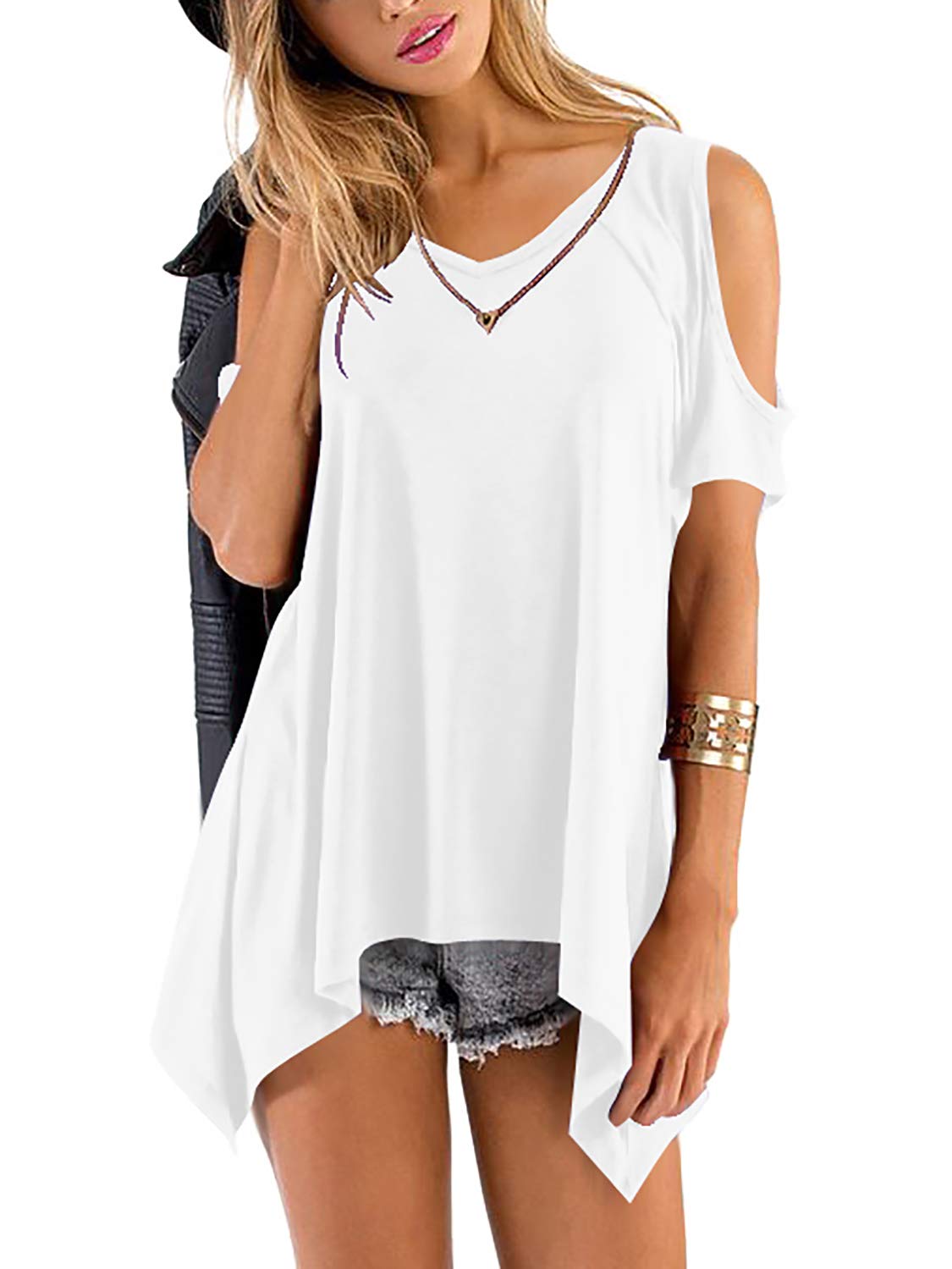 Women T Shirt Short/Long Sleeve Crew Neck Tee Tops Blouse