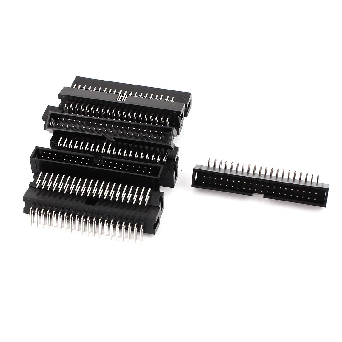 sourcingmap Right Angle 40Pin 2.54mm Box Header Connector IDC Male