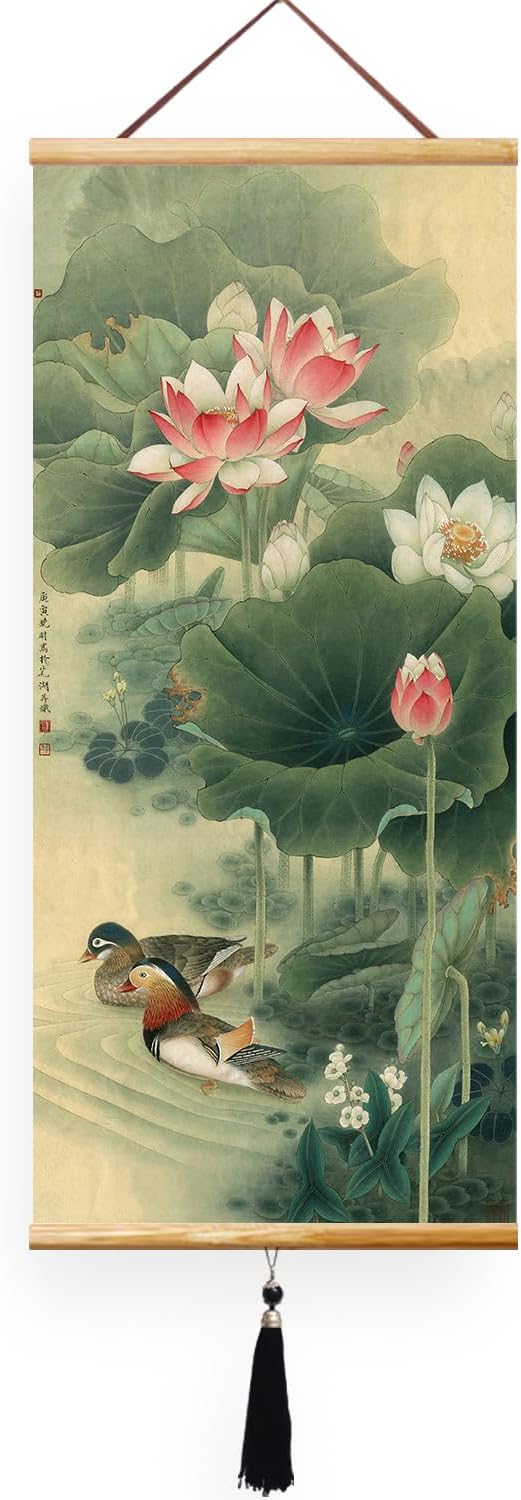 EAPEY Prints Chinese Scroll Hanging Japanese Wall Art Decor Home