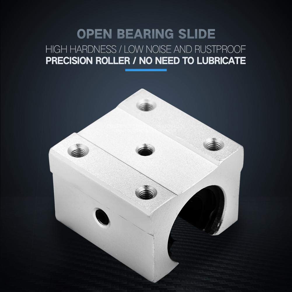4 PZ SBR16UU 16mm Alluminio Scorrevole Lineare Aperto Cuscinetto Movimento Lineare Blocco Cuscinetto Scorrimento Boccola Scorrevole CNC
