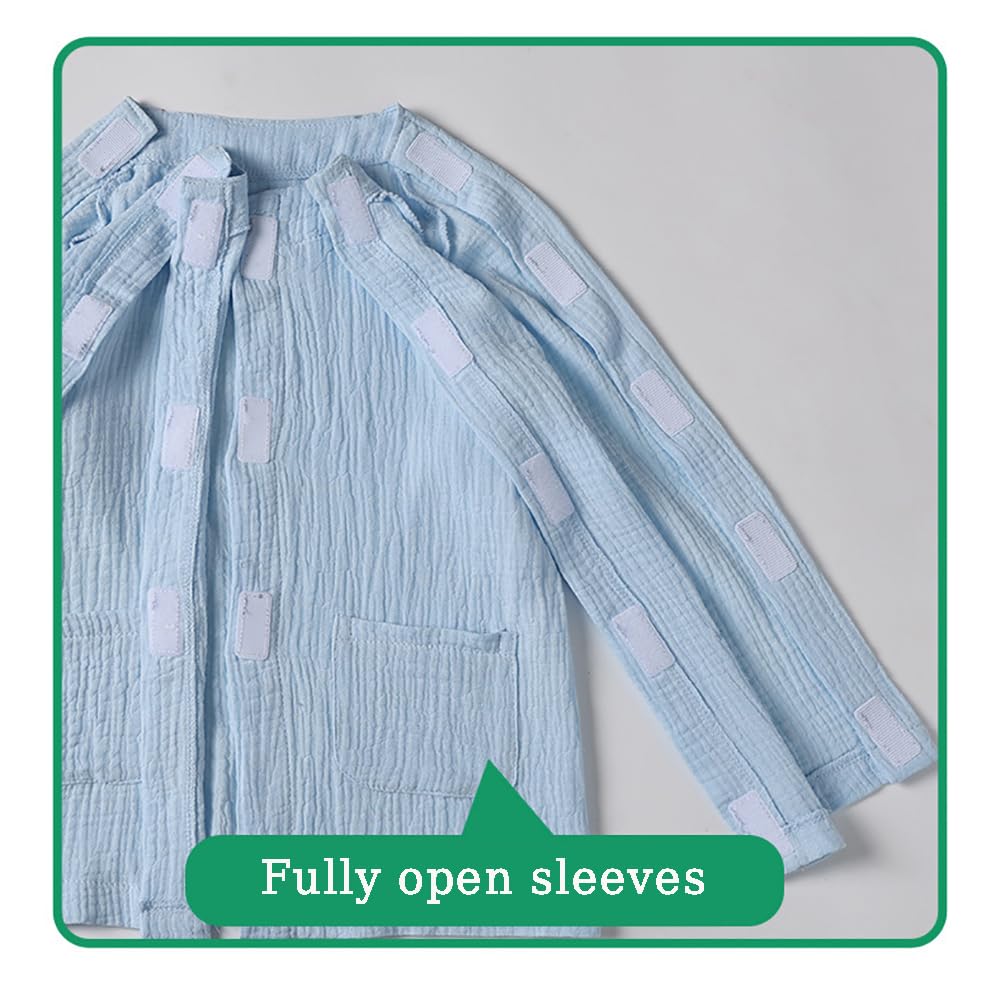 Ropa para Pacientes Infantiles, Manga Larga para Atención Al Paciente, Chaqueta para Discapacitados, con para Quitar, Fácil De Usar Y Quitar, Asistente De Enfermería Hospitalaria