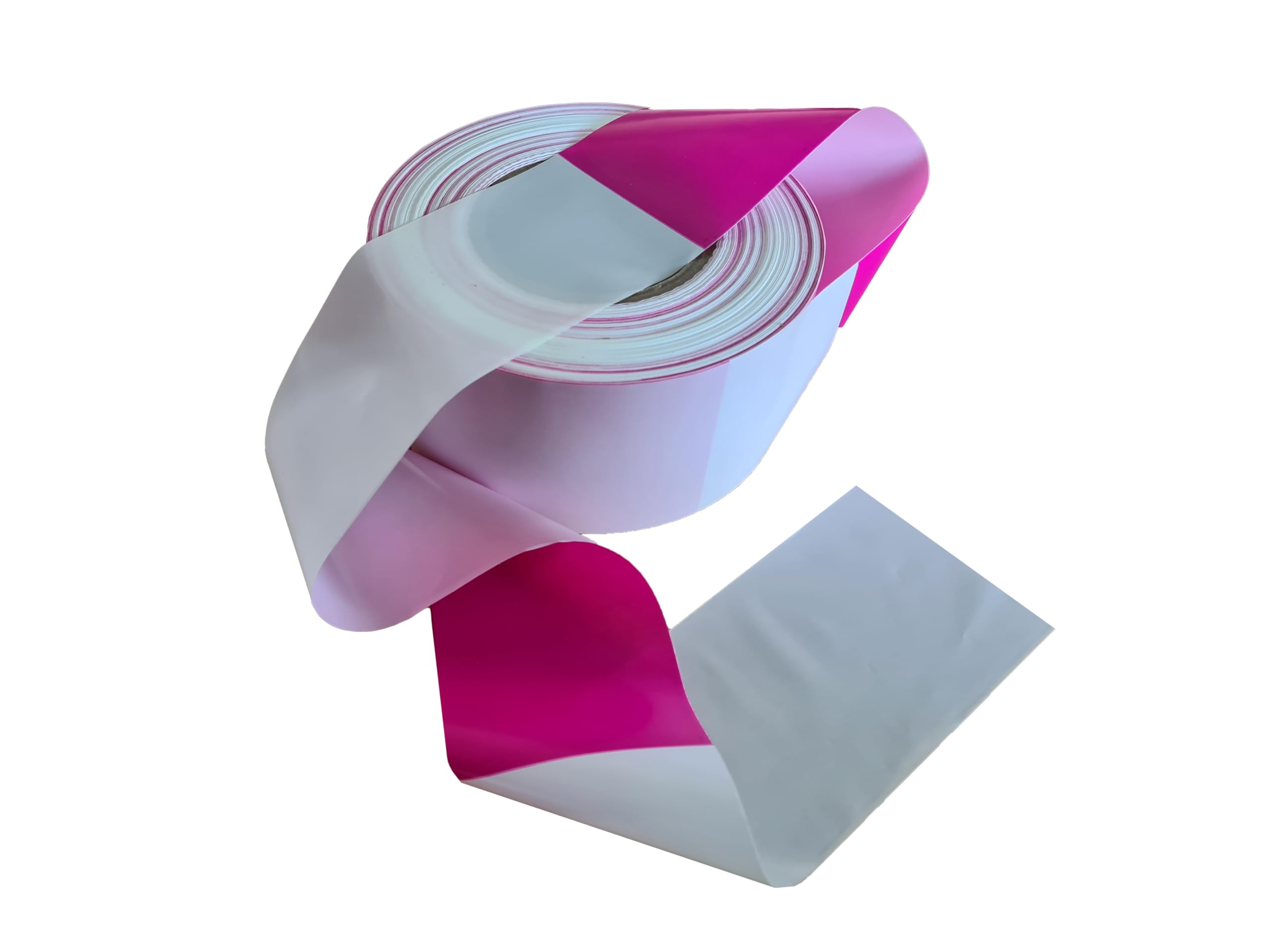 Absperrband Pink-Weiss 75 mm breite x 250 meter | Absperrungsband - Sicherheitsband | Pro 1 Rolle
