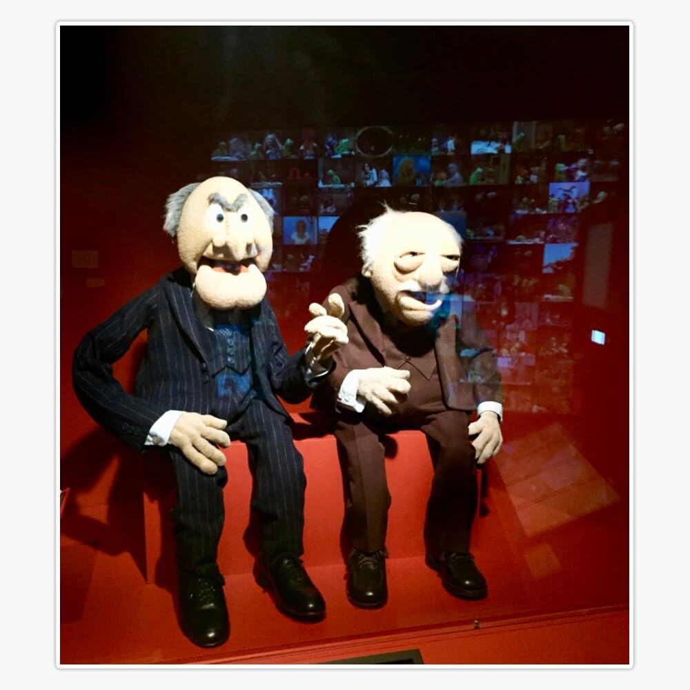 Statler and Waldorf Window Bumper Sticker Decal 5"