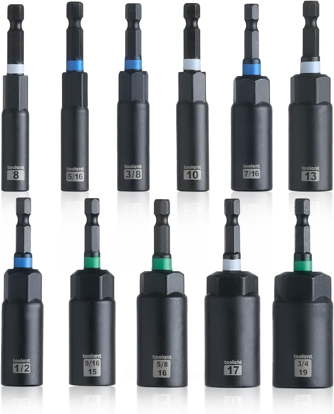 uxcell 102mm Length 7mm Hex Shank 10mm Hexagonal Deep Socket Nut Driver