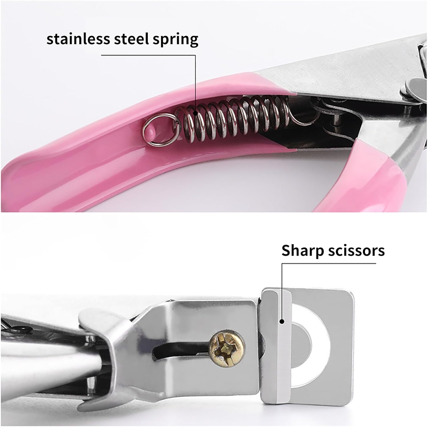 TAORANJU Acrylic Nail Clippers, Professional Nail Tip Cutter for False Fake Gel, Stainless Steel Nail Cutter for Home Salon Nail Art Artificial Nail Manicure Tool