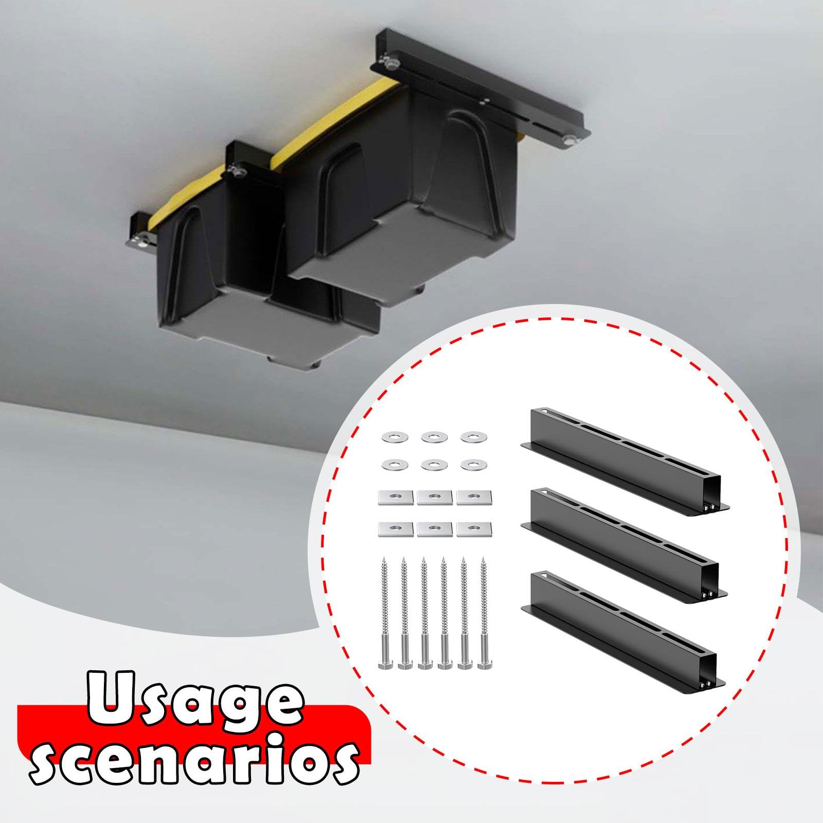 Sharplace 3 Rieles de Techo para Garaje, Rieles Deslizantes