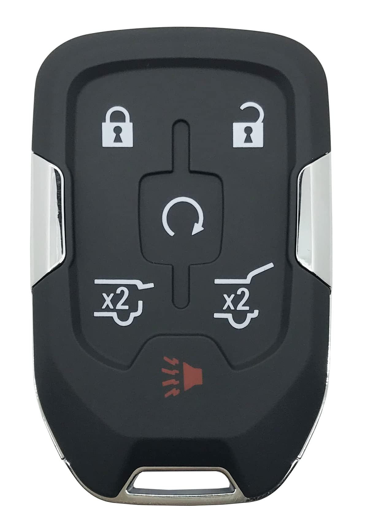 Car Keychain Shell,Replacement Key Fob Cover Case fit for Chevy Suburban Tahoe 2015 2016 2017 2018 2019 2020 GMC Yukon Keyless Entry Smart Remote Key Fob Shell (Black)