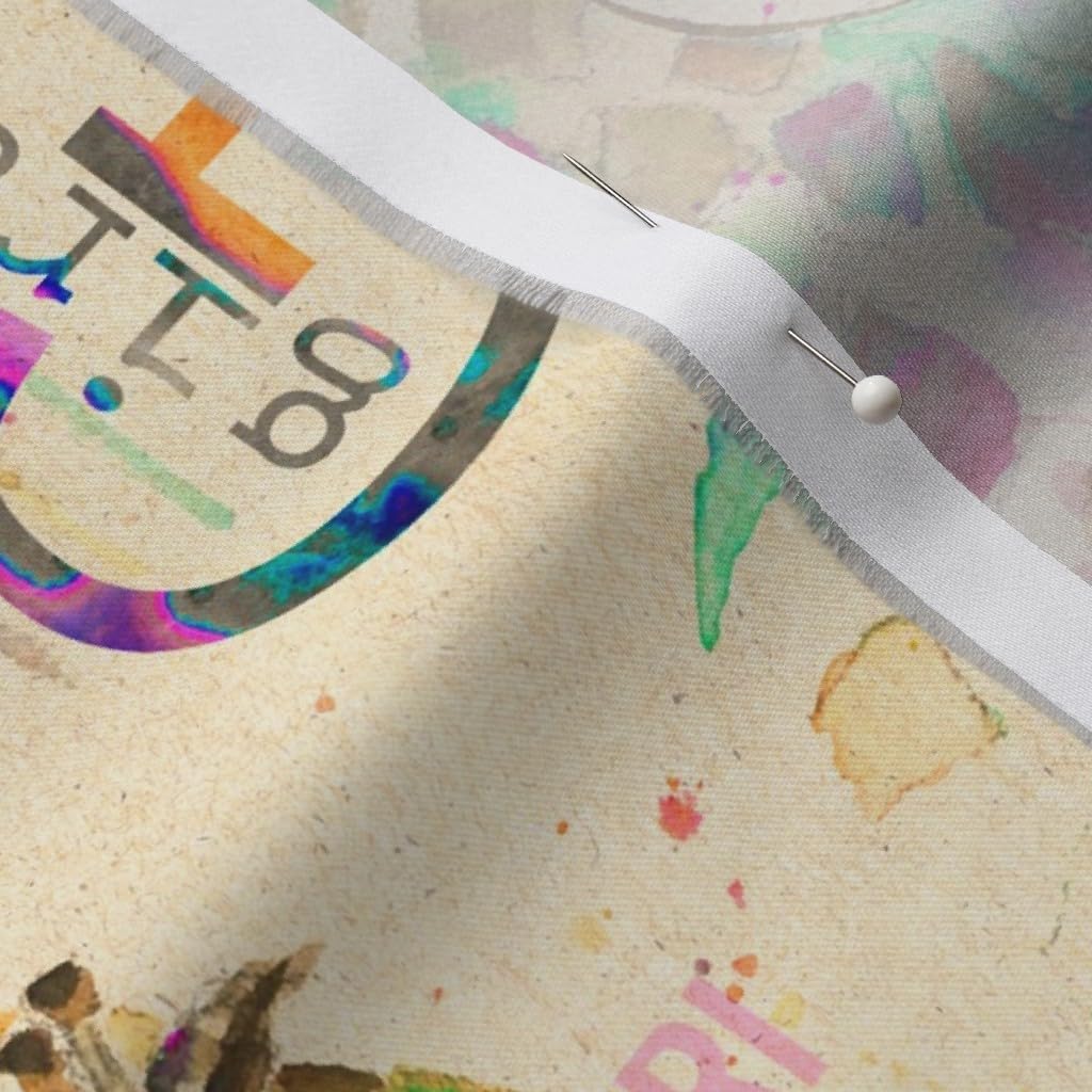 Spoonflower Fabric - Giraffes Giraffe Family Tan Soft Colors Watercolor Printed on Organic Cotton Sateen Fabric by The Yard - Sewing Quilting Apparel Home Decor