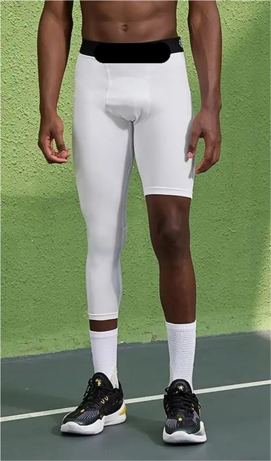 Pantaloni da Basket Elasticizzati Leggings Sportivi da Uomo, Pantaloni Fitness, Basket a Compressione, Corsa Elastici Alti per Basketball