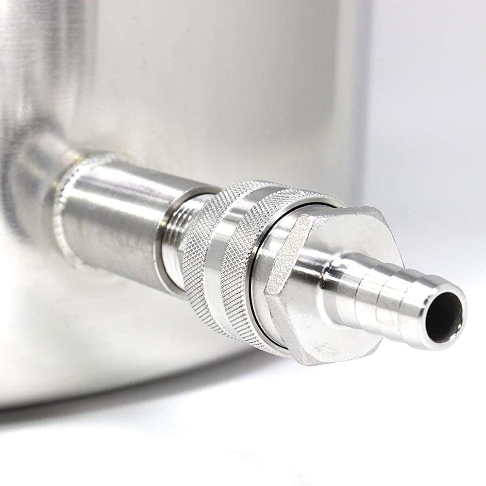 Adaptador de conector rápido Acero inoxidable G1/2 pulg. Rosca macho Kit de elaboración de cerveza para el hogar A prueba de herrumbre Fácil de instalar Desinfectante 4 piezas