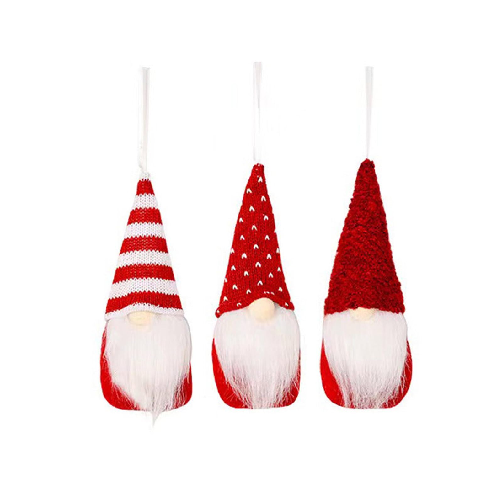 Jazuaiao Knitted Hat Gnomes Doll Unique Dwarf Hanging Decoration Knit Cloth Christmas Ornament for Holiday Homes Party Traditional Gnomes Tree Decoration