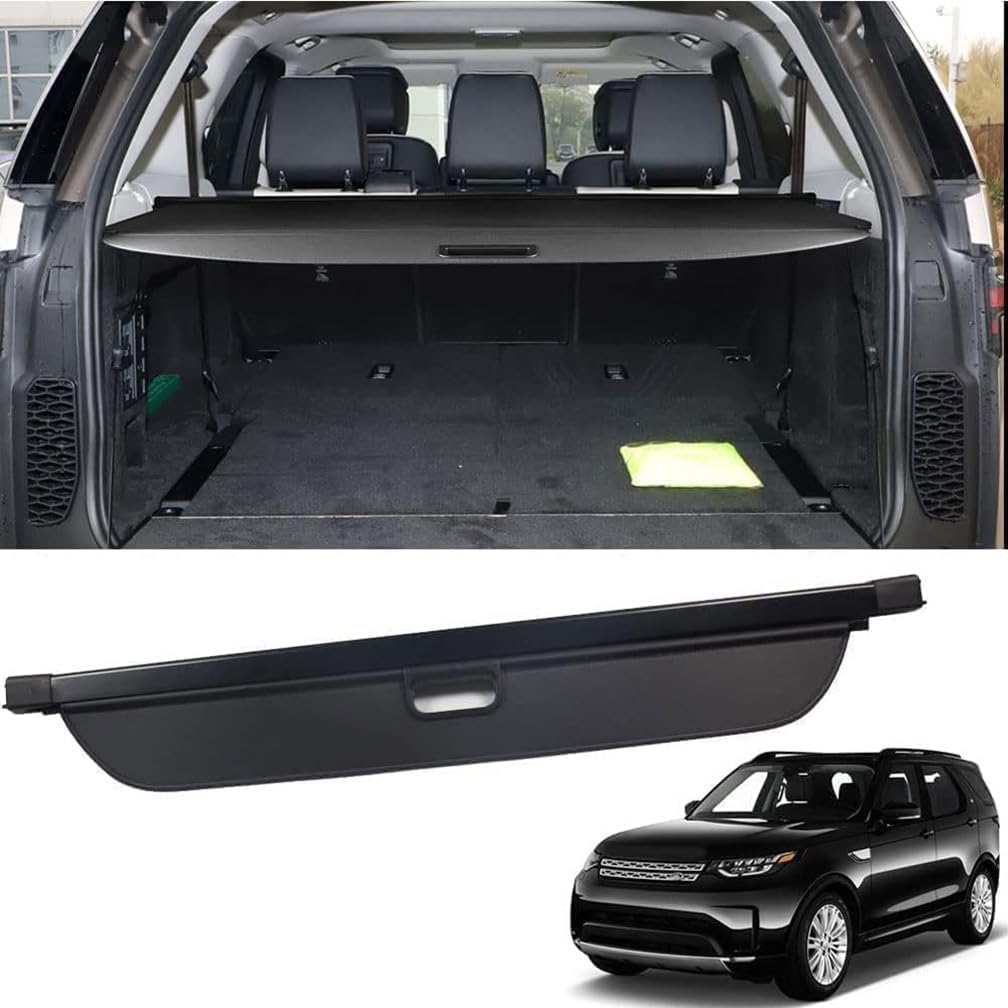 DdaiXQ Retractable Car Rear Trunk Parcel Shelf for Land Rover Discovery 5 2017-2022, Rear Boot Cargo Cover Curtain Shield Privacy Panel Roller Blind Shelves
