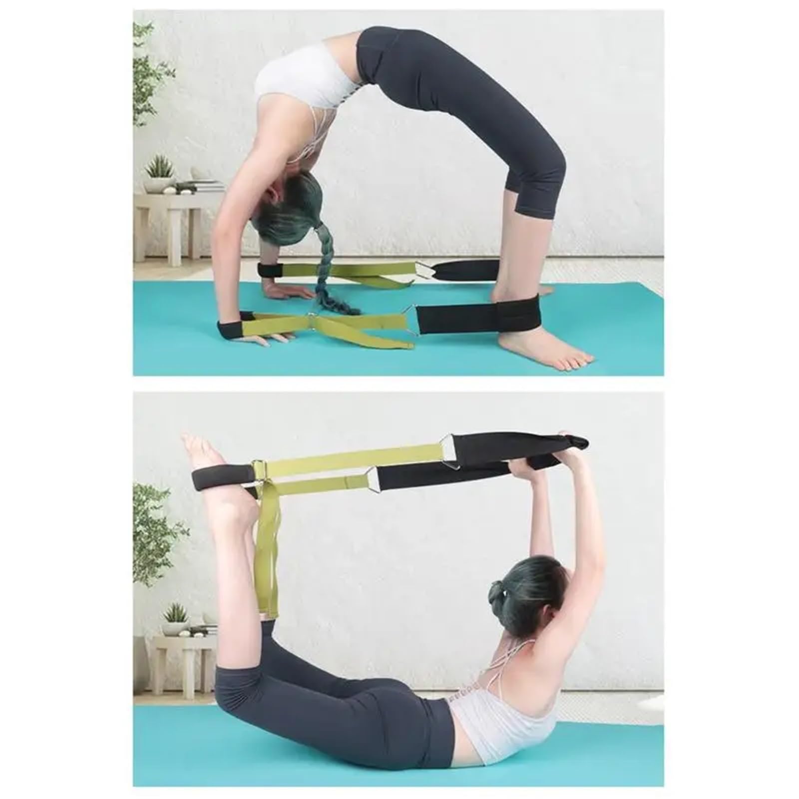 Yogagurt Yoga-Stretching-Gurt, Fitness-Yoga-Übungs-Stretching-Gurt, verstellbares Design, Fitness-Stretching-Gurt für Dehnübungen