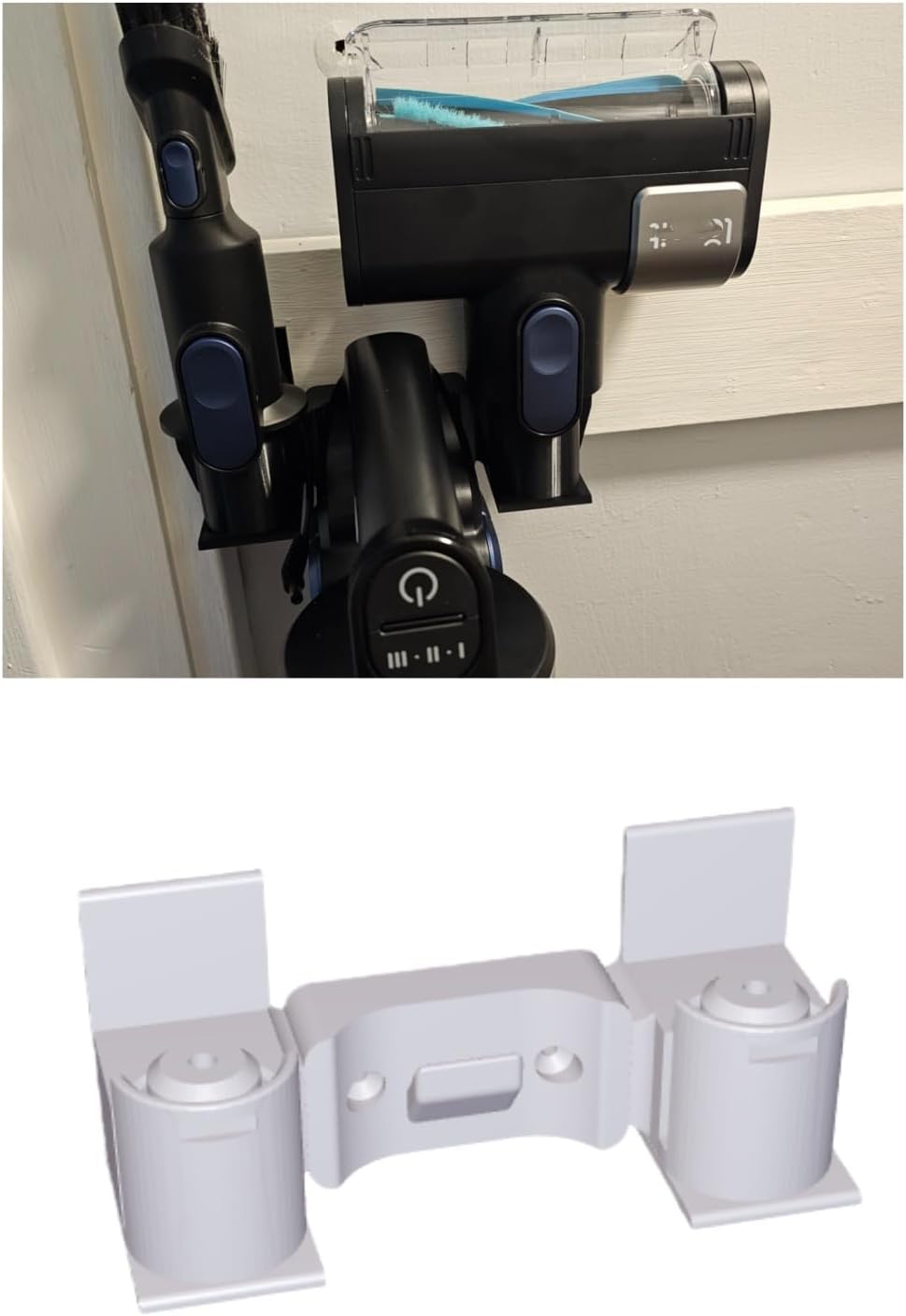 Wall Mount Holder for Levoit LVAC-300 Cordless Vacuum, All-in-One Storage Organizer with Accessory Holders, Space Saving for Garage, Closet, Utility Room (Black)