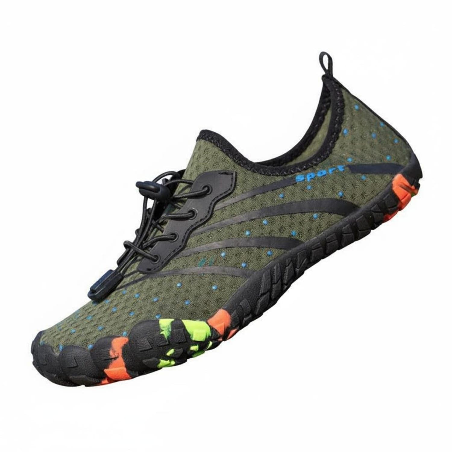 Lightweight Quick Dry Water Shoes Flexible Sole Non-Slip Wading Shoes Breathable Outdoor Footwear Packable for Men, Women, Swimming, Snorkeling, River Trekking, Surfing, 38, 191 Army Green-image-37