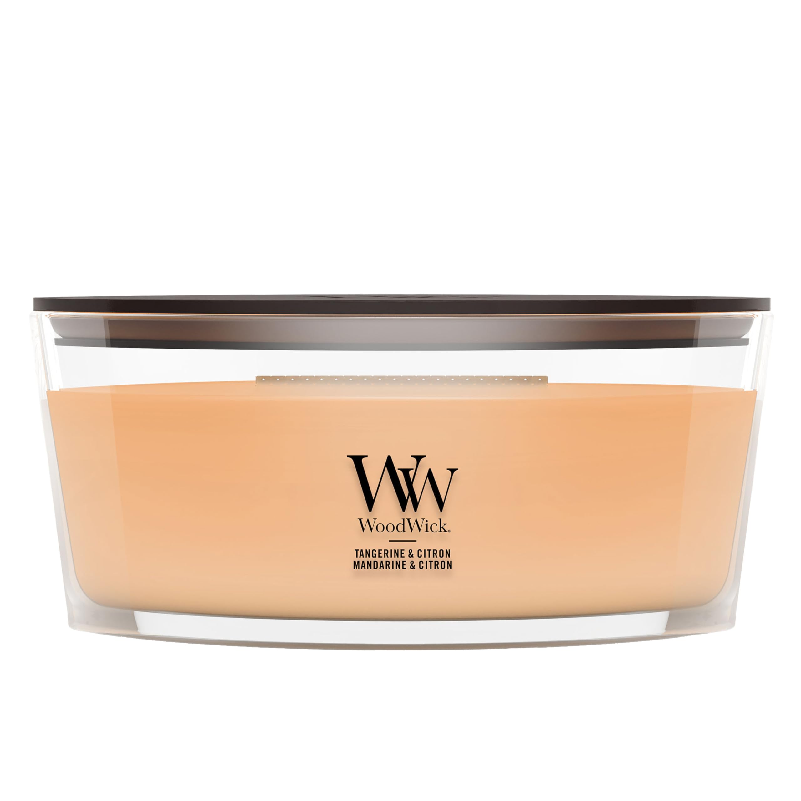WoodWick | Vela Elíptica | Mandarina y Limón | Gran regalo para mujeres