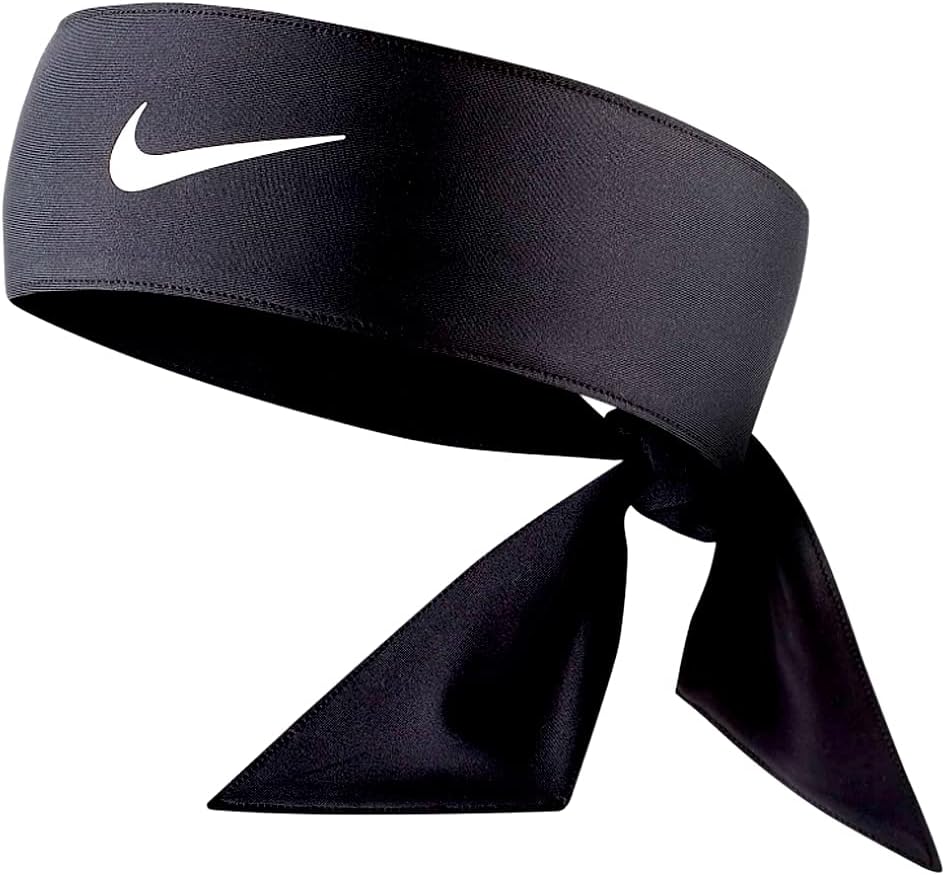 NIKE Dri-Fit Head Tie 2.0 (One Size Fits Most, Black/White)