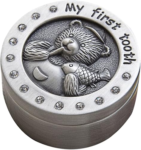 Toddmomy Caja de almacenamiento de metal para coleccionar cumpleaños colección de dientes regalo para mis hijos baby shower para niños pequeños