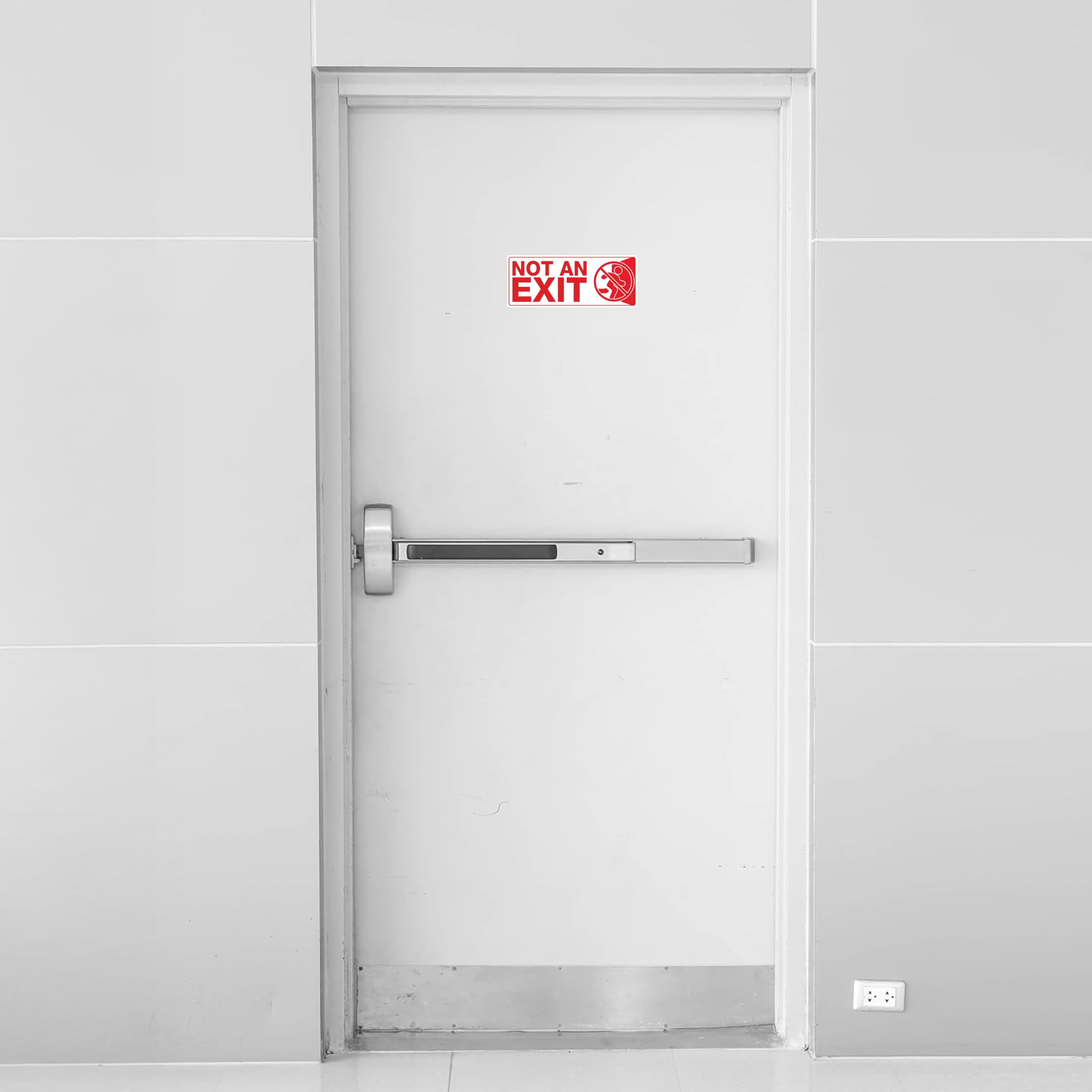 6 x Not an Exit Sign Sticker | 10 x 4 Inch Self-adhesive Vinyl This is Not an Exit Sign | UV-resistant, Waterproof Not an Exit Signs for Business — Amazon image 5