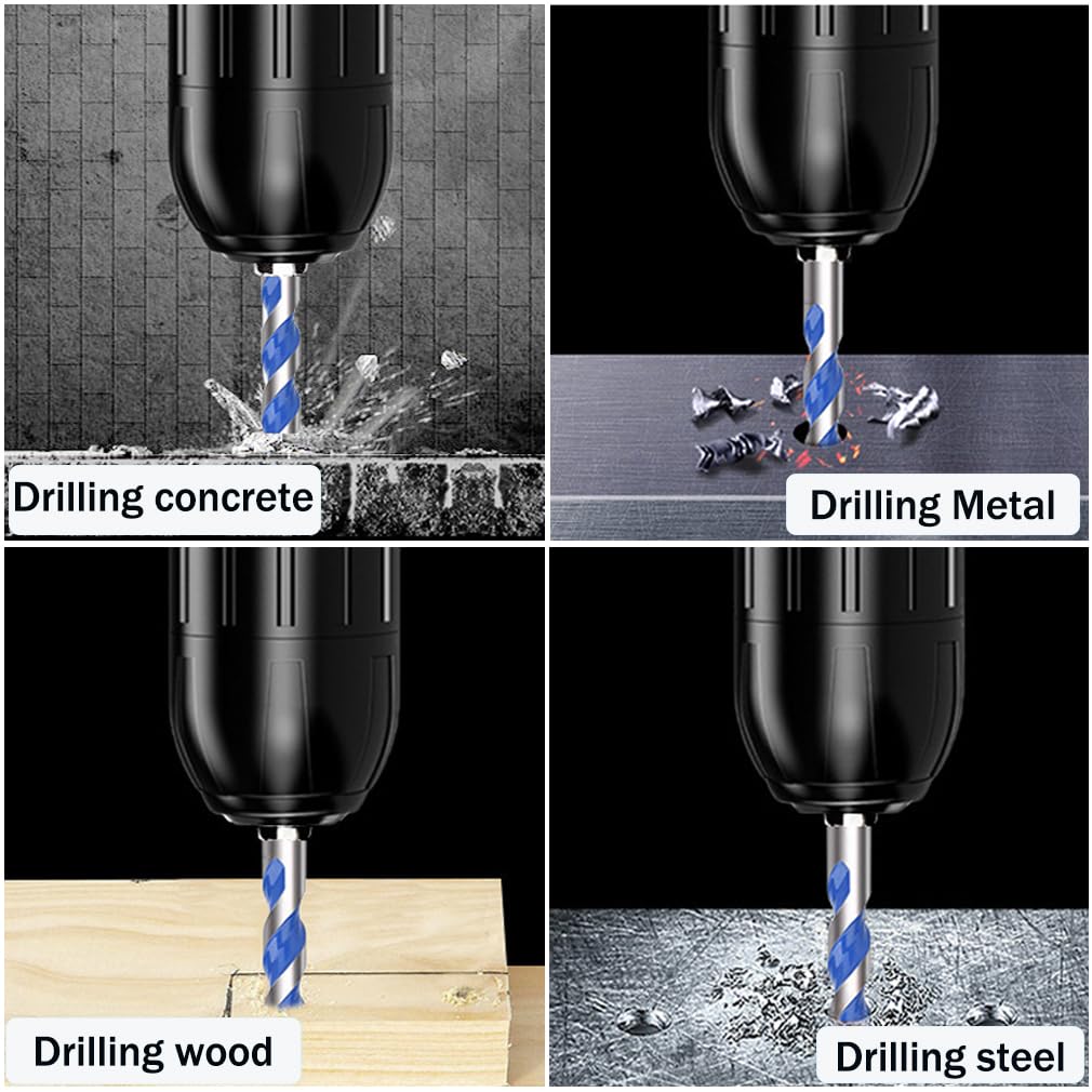 5PCS Tile Drill Bit, Professional Tungsten Industrial Strength Carbide Drill Bit for Ceramic Tile Porcelain, Brick - Image 4