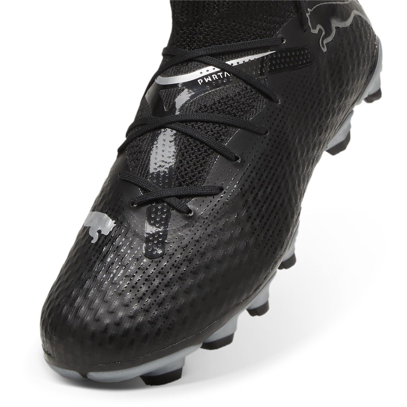 PUMA Unisex Youth Future 7 PRO FG/AG JR Soccer Shoe, PUMA Black-PUMA White, 37.5 EU