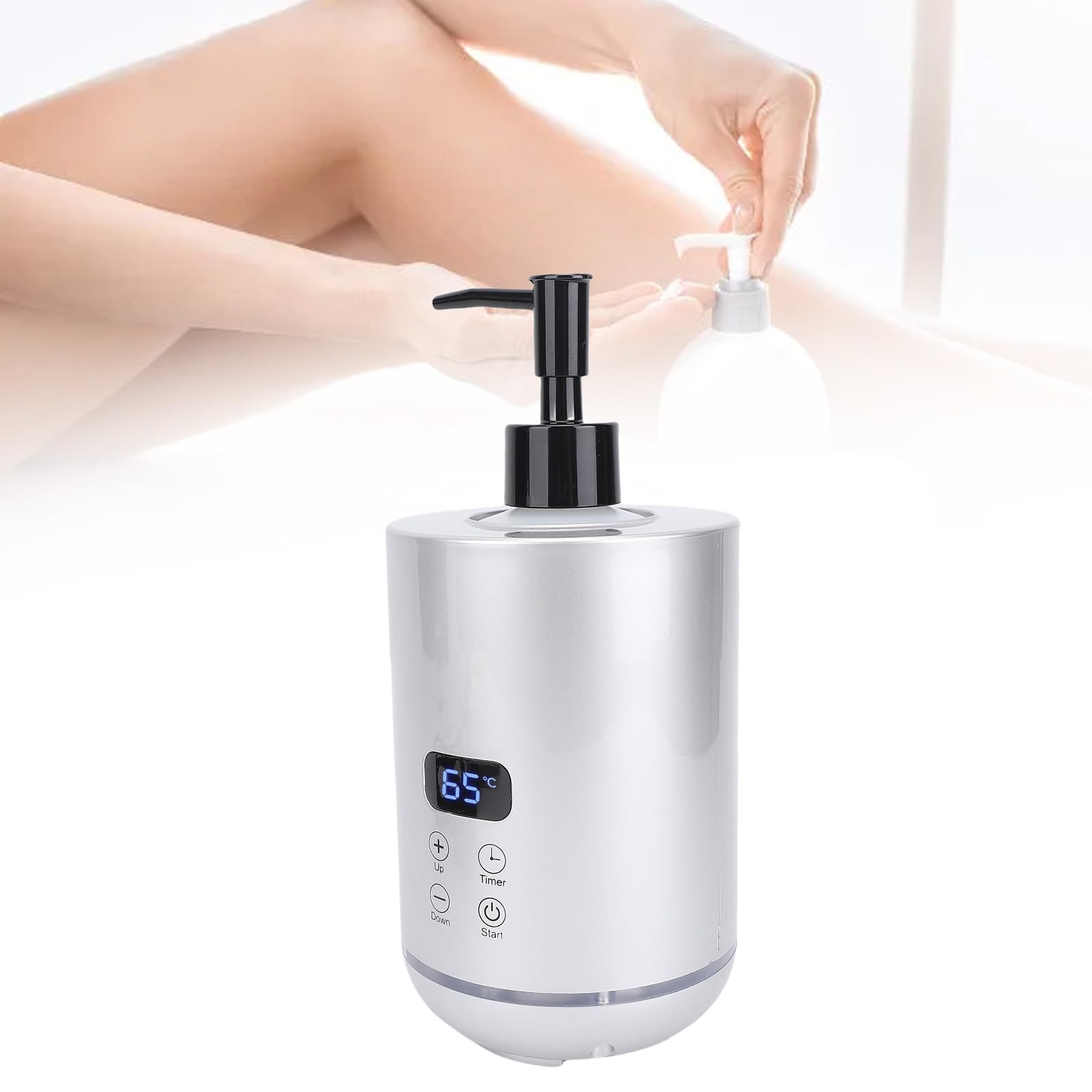 Generic Scaldaolio per Massaggi, Temperatura Regolabile con Luci D'atmosfera per Un'esperienza Spa Rilassante, 250 Ml, Perfetto per Lozioni e Creme per il Corpo (Spina europea)