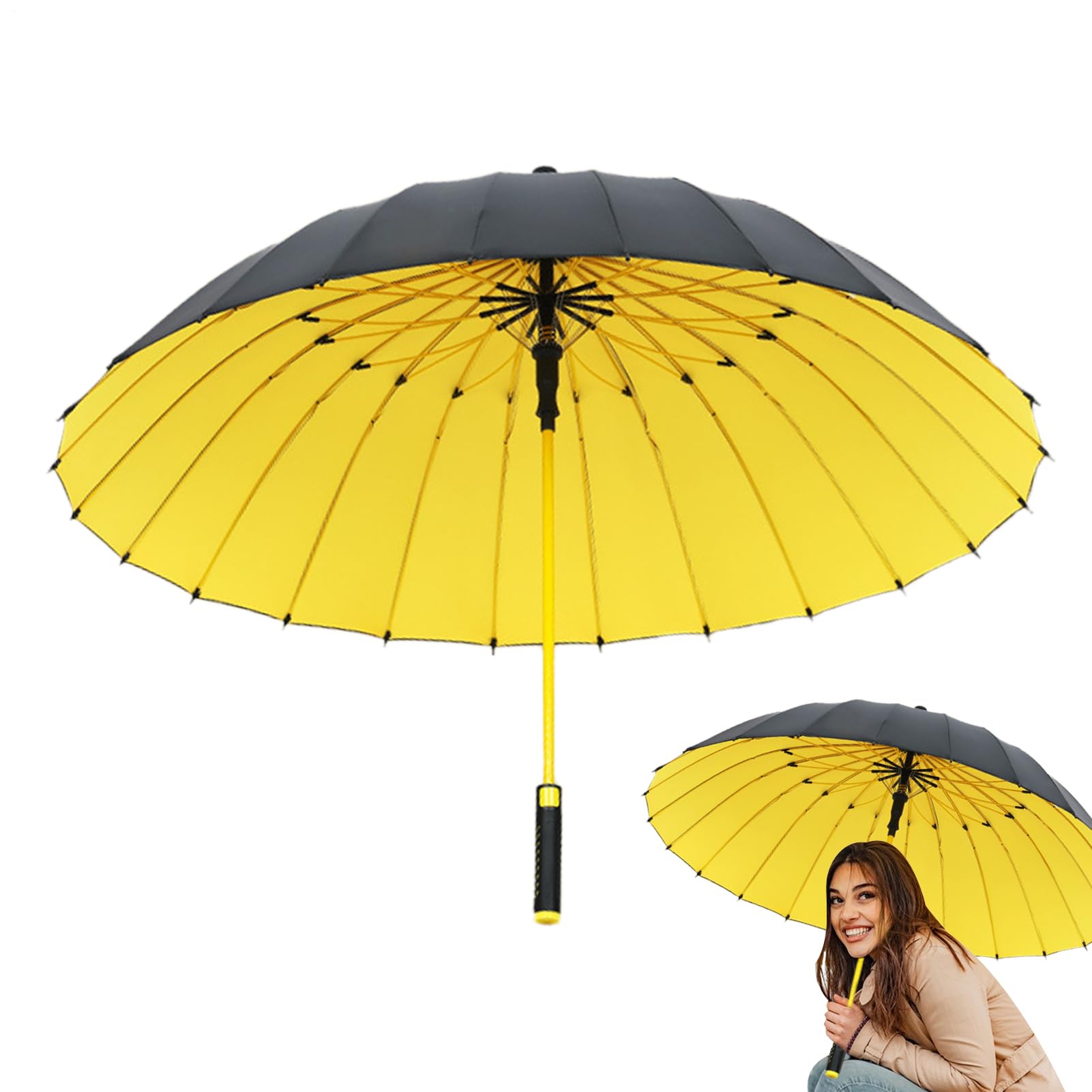 Paraguas De Golf Resistente Al Viento Paraguas Automático Impermeable Con | Sombrilla Jardín Familiar Paseo Playa Viajes Exteriores Estudiantes Estadio Profesores Adultos
