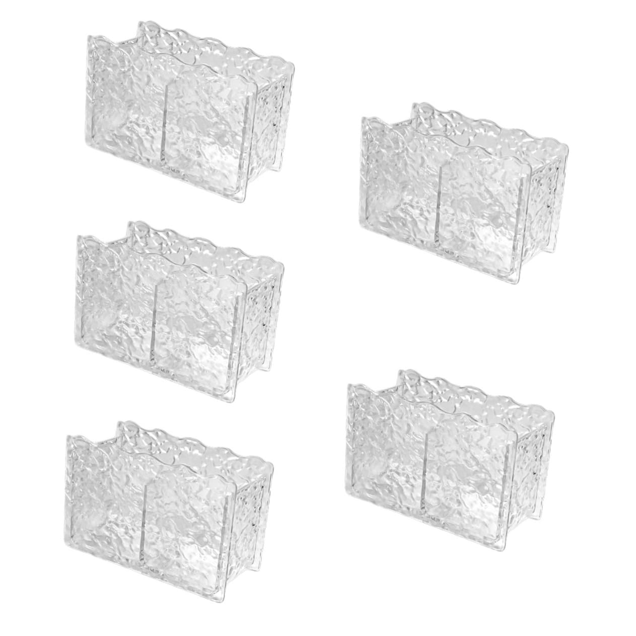 5 Stück Pen Organizer Transparenter Großer Make Up Pinselhalter für Schreibtisch Multifunktionale Aufbewahrung für Stifte Kosmetik und Persönliche Gegenstände