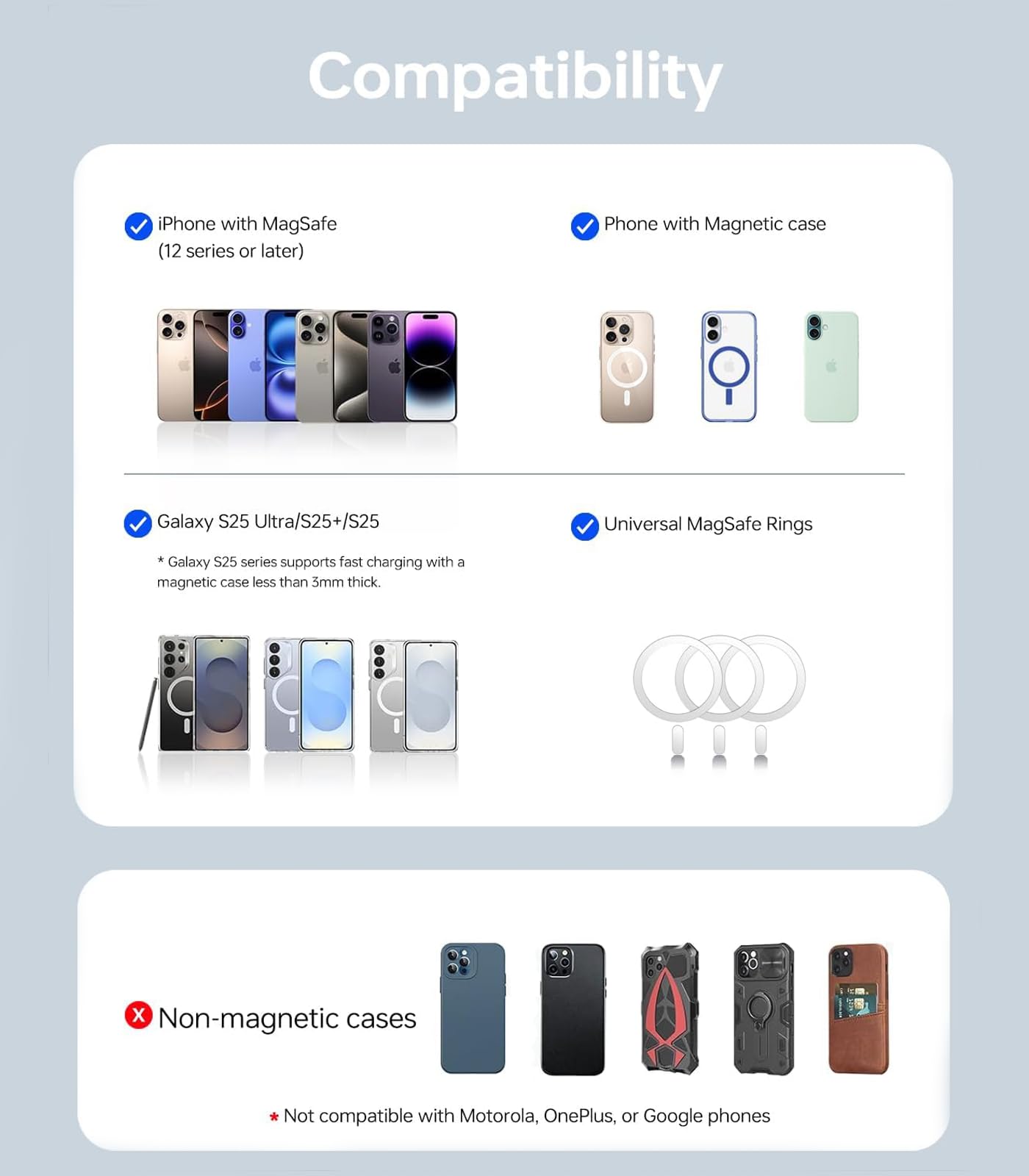 [0.3" Ultra Slim] [Alloy-Made] ULiXWH for Magsafe Portable Charger for iPhone, 2026 Upgrade 5000mAh Fast Charging Magnetic Power Bank, Wireless Battery Pack for iPhone 17 Air 16 15 Pro Max 14 13, Grey — view 8