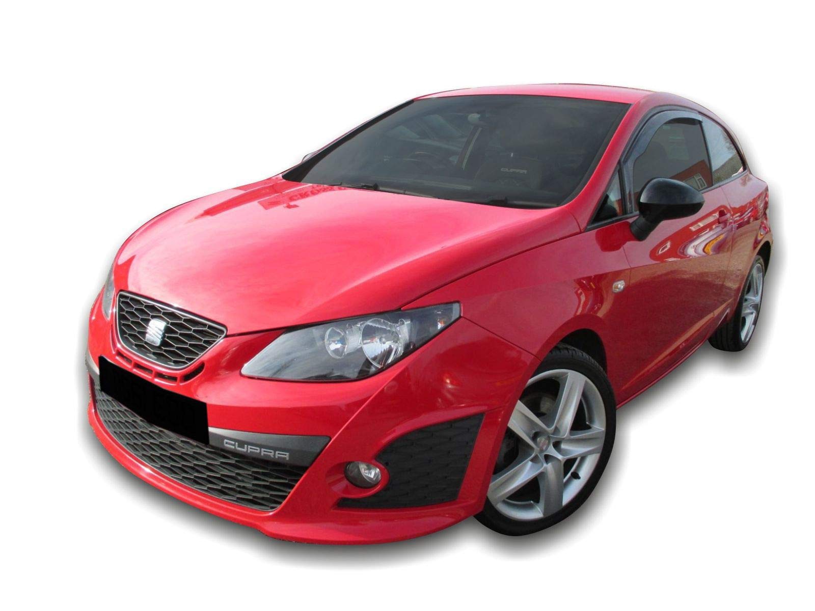 J&J AUTOMOTIVE Windabweiser passend für Seat Ibiza 4 6J 3-Türer 2009-2017 2tlg, Heko Regenabweiser Vorne Getönt Dunkel Passform