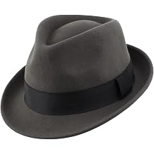 Home Prefer Mens Wool Felt Winter Hat Short Brim Fedora Hat