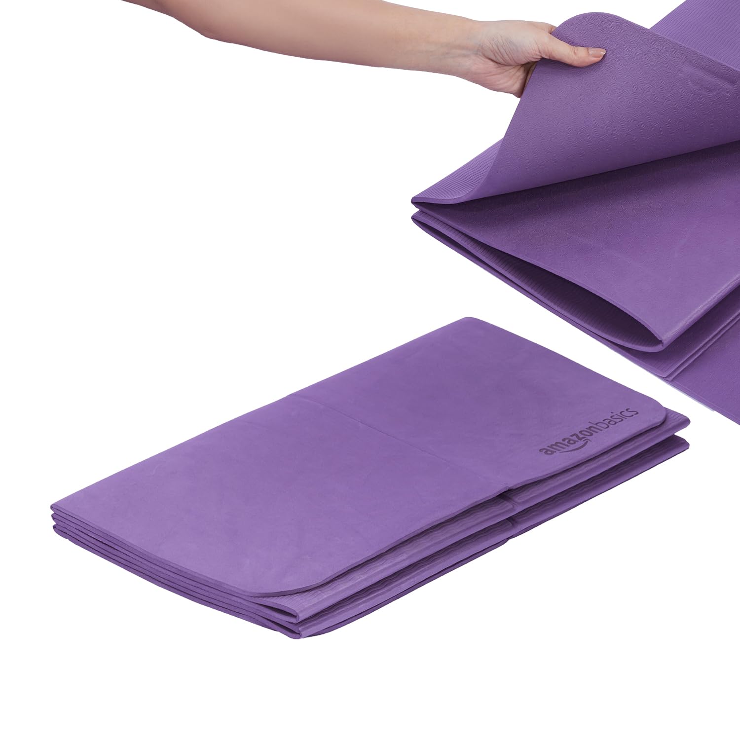 Amazon Basics Portable Folding TPE Yoga Mat with Carry Bag | 5 mm Thick | Anti-Slip Grippy Surface | Foldable & Travel-Friendly Design | Lightweight Exercise Mat for Yoga, Pilates, Gym & Home Workouts | 180 x 60 cm-image-34