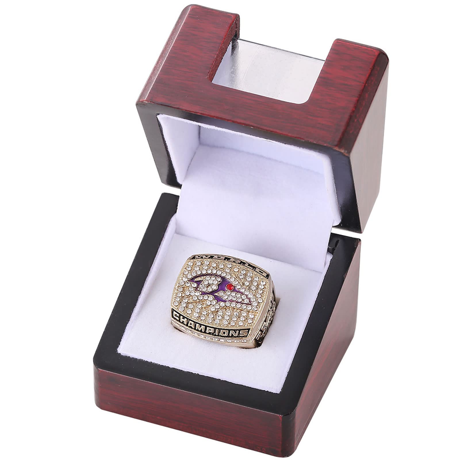 NVeeus All Previous Champion Ring Replica ，for Fans Friends and Family Birthday Collection Gift,with Display Box/2000 Ravens