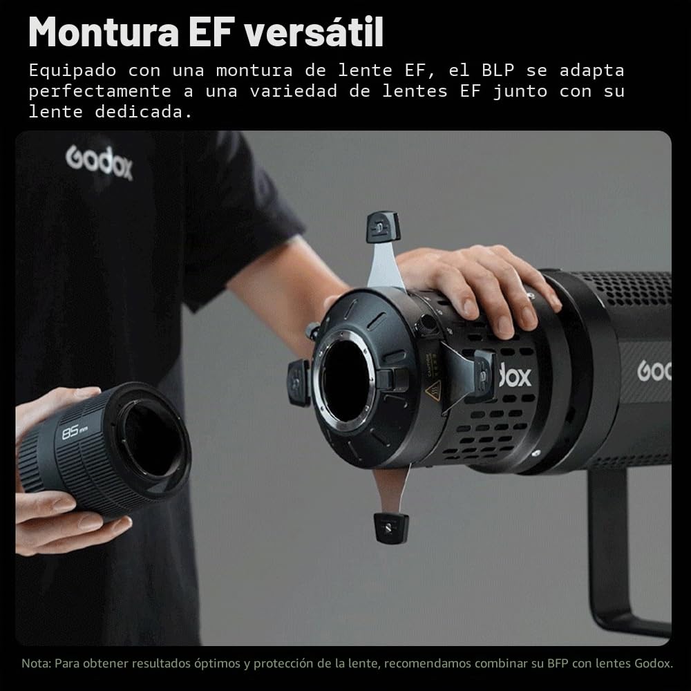 GODOX Proyector BLP, fotografía Snoot para Bowens Mount S30 SL60W SL60IIBi VL150 VL150II M300D M600D CB60 CB100C CB200B 100X 200X 300D LED luz continua (BLP KIT1)