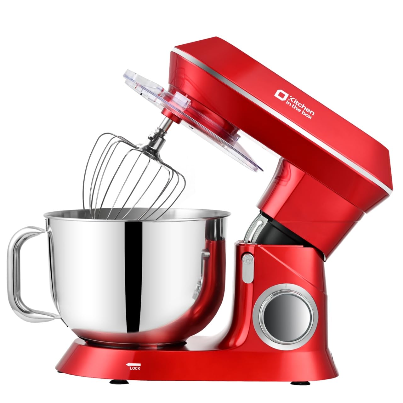 Kitchen in the box Stand Mixer, 900W 7.5QT Kitchen Electric Mixer, 6-Speed Tilt-Head Food Mixer for Baking with Dough Hook,Wire Whip,Beater (Red)