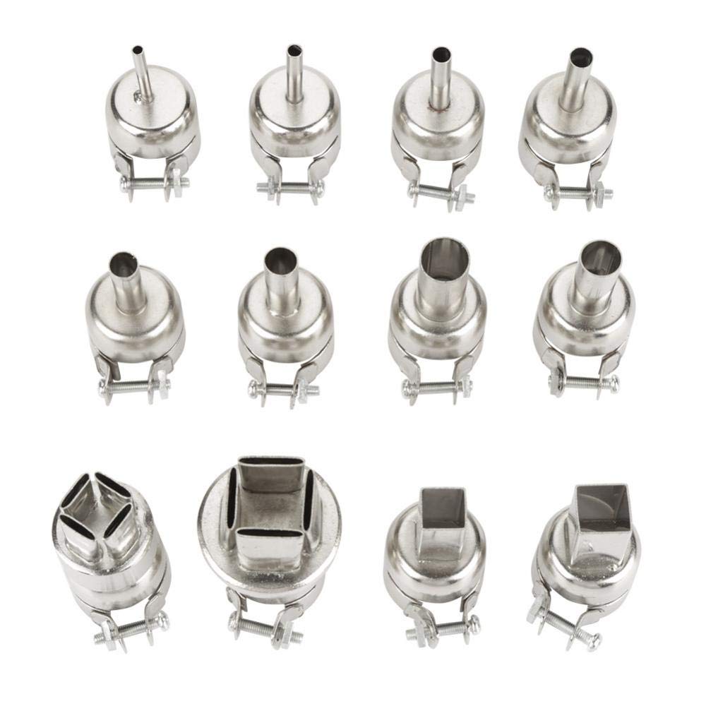 Buses de Pistolet à Air Chaud, Akozon 12pcs Pistolet Thermique Portatif à Température Buses de Soudage Pour 850 Pistolet à Air Chaud