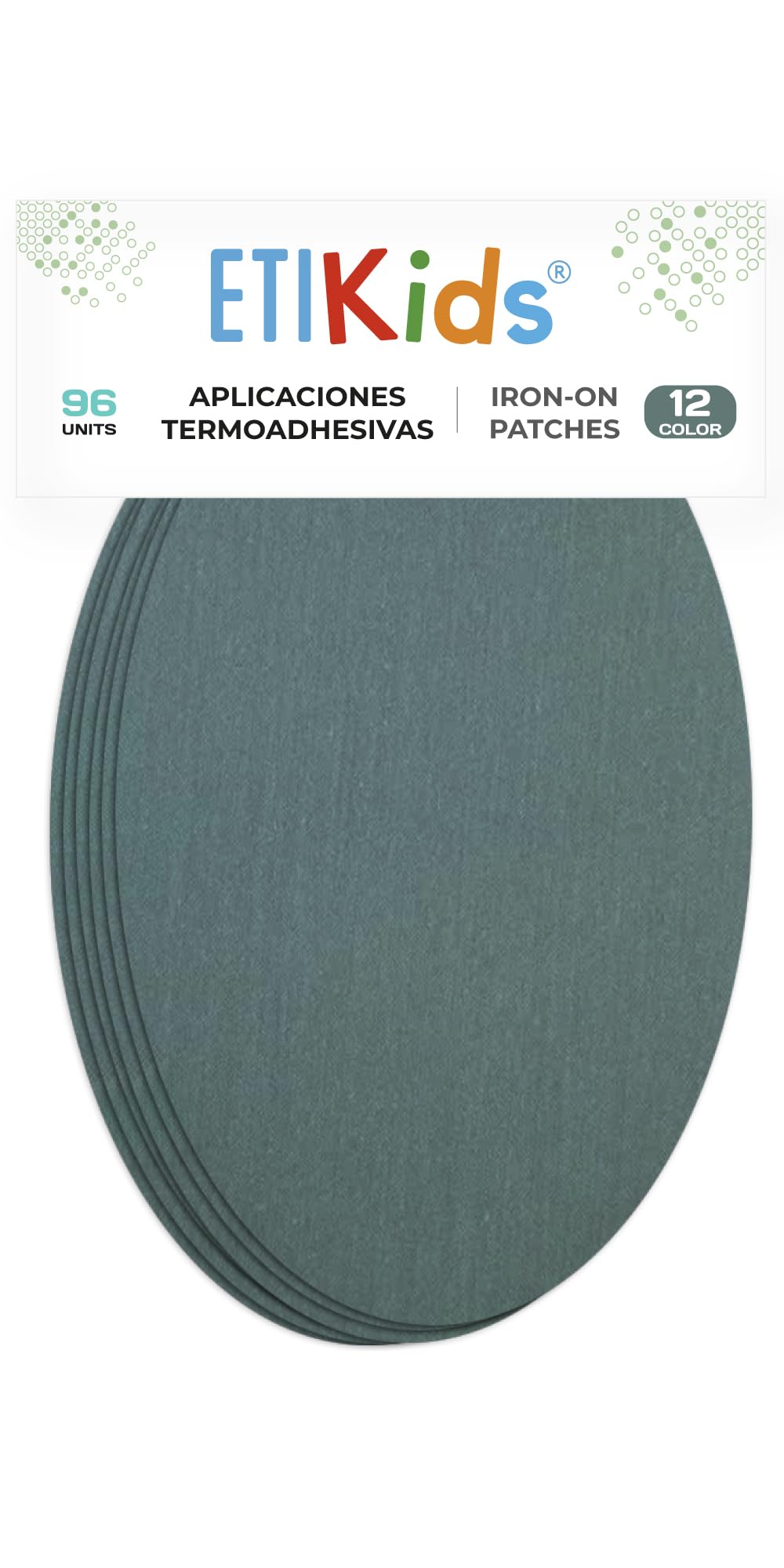 96 Medium Grey Iron-On Fabric Repair Patches โ Knee & Elbow Patches for Clothes, Trousers, Jackets, Sweaters & Shirts, 16 x 10 cm