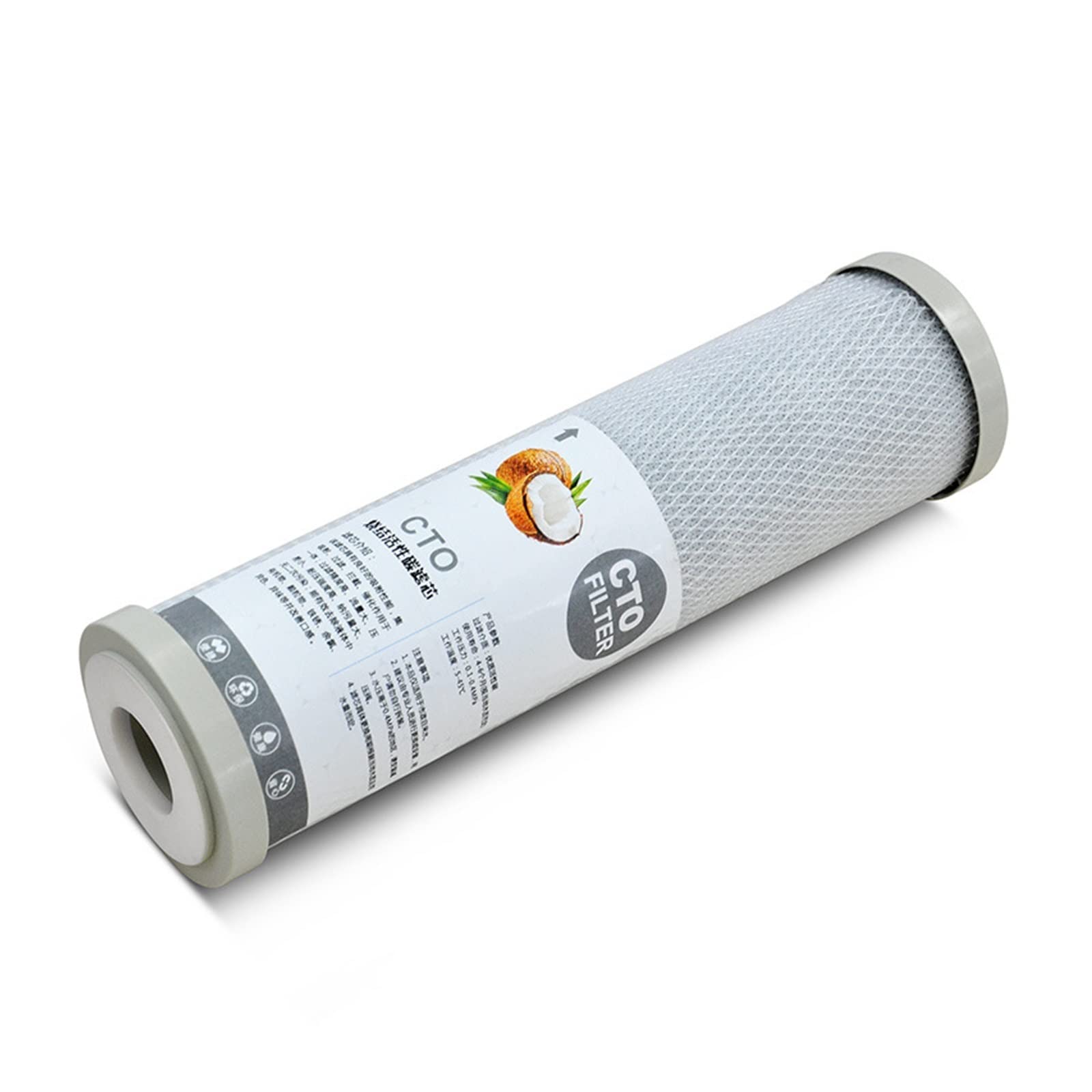 Water Filter Cartridge, 10Inch Water Filter Cartridge CTO/UDF/PP Water Filter Actived Carbon Whole Water Filter System Accessories(Silver)