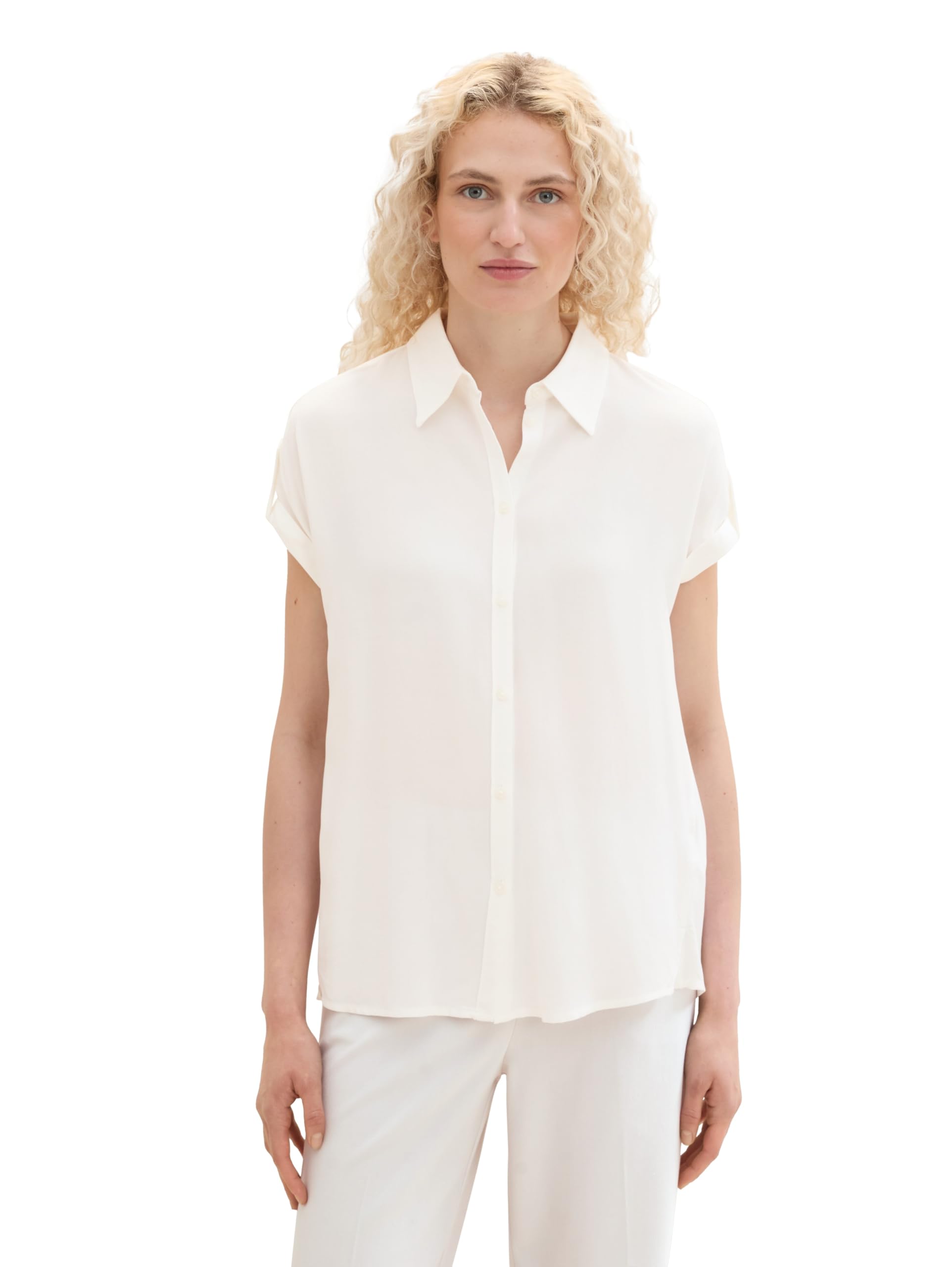 TOM TAILOR Women's Blouse, 10315 Whisper White, 8