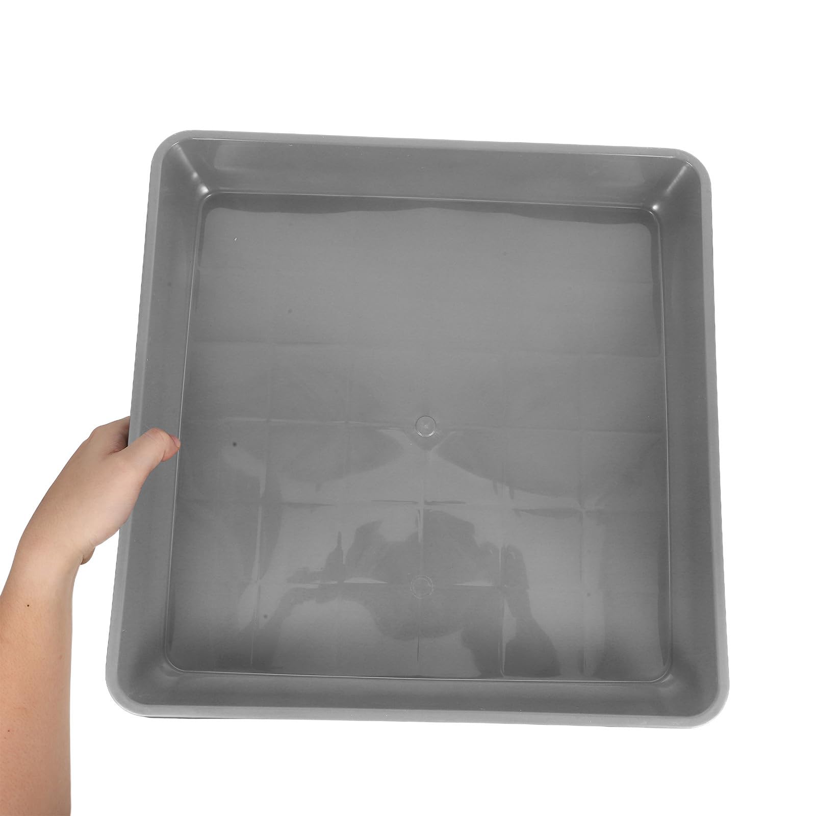 VANZACK Kunststoff Untersetzer 2 Stück Pack Quadratisch Pflanzgefäß Abtropfschale für Sukkulenten und Bonsai Wiederverwendbar mit Verstärktem Boden für Garten und Innenräume
