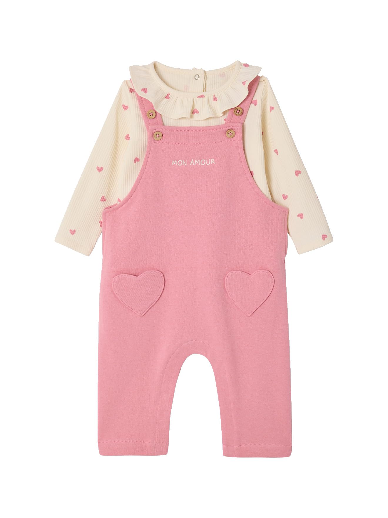 VERTBAUDET Ensemble salopette bébé fille
