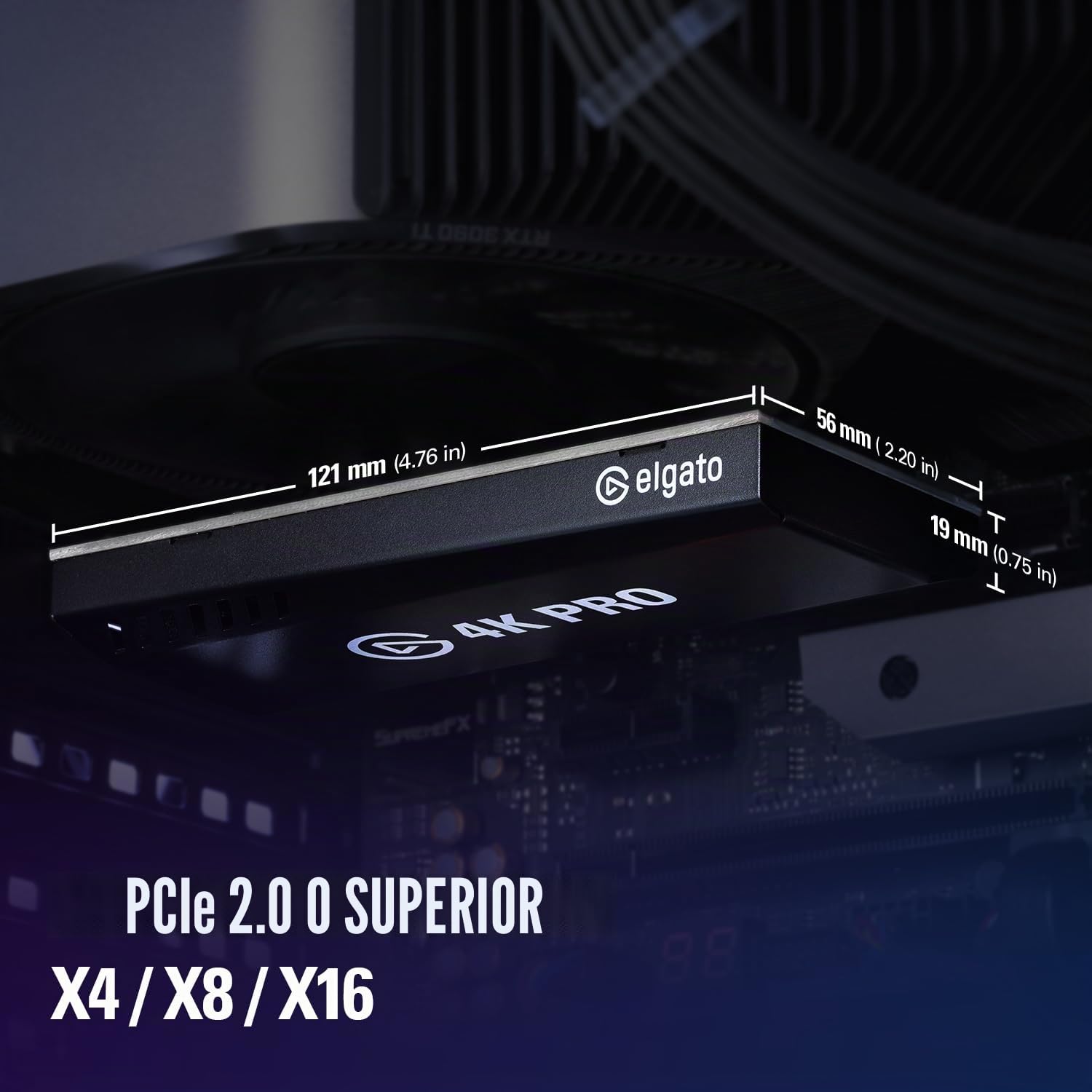 Elgato 4K Pro, Tarjeta de Captura Interna: Traspaso de señal 8K60|4K60 HDR10 con una latencia ultrabaja en PS5|Pro, Xbox Series X|S, Nintendo Switch 2, OBS y más, Streaming, Compatible PC y Dual PC