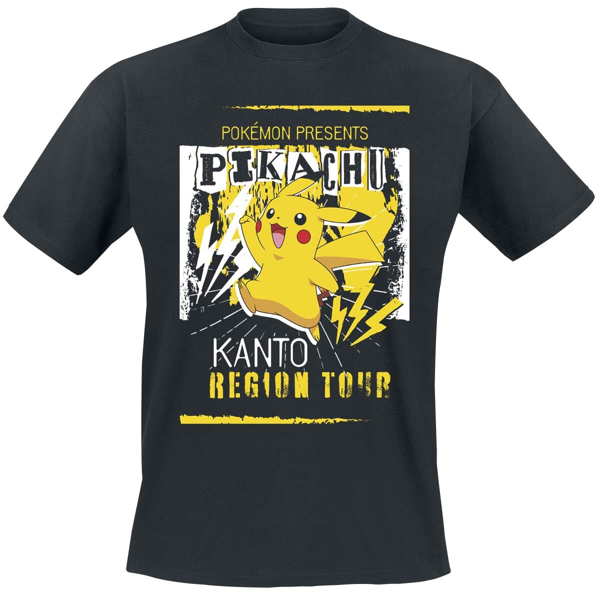 Pokémon Pikachu Kanto Tour T-Shirt XL Black