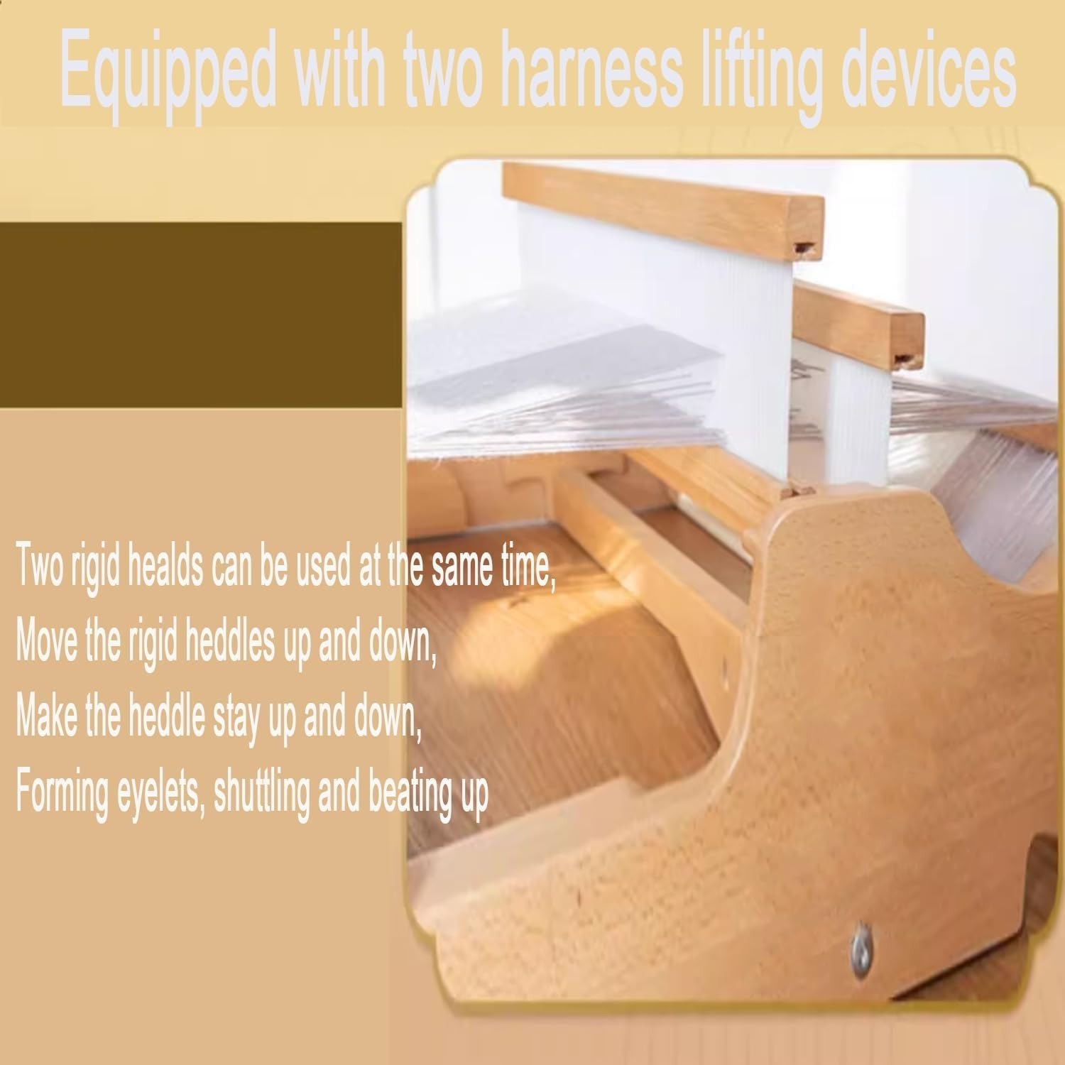 Macchina per tessitura fai da te in legno, per lavori a maglia fai da te, telaio per tessitura, per sottobicchieri, tovagliette, borse di stoffa