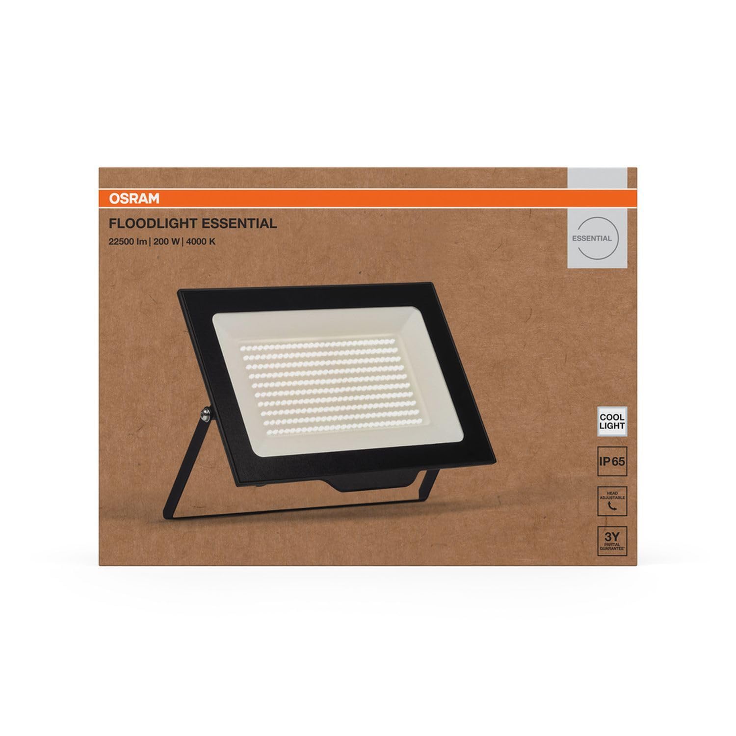 Osram HOMELIGHTING Floodlight Essential 4099854429675 - Foco LED para exteriores (200 W, 4000 K, luz blanca fría)