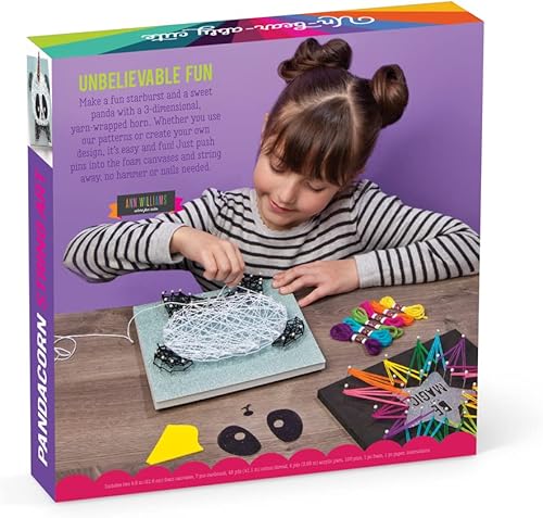 Miniatura 6 de Craft-tastic  Arte de cuerdas kit de manualidades hace 2 lienzos de arte de cuerdas grandes  Edición Pandacorn