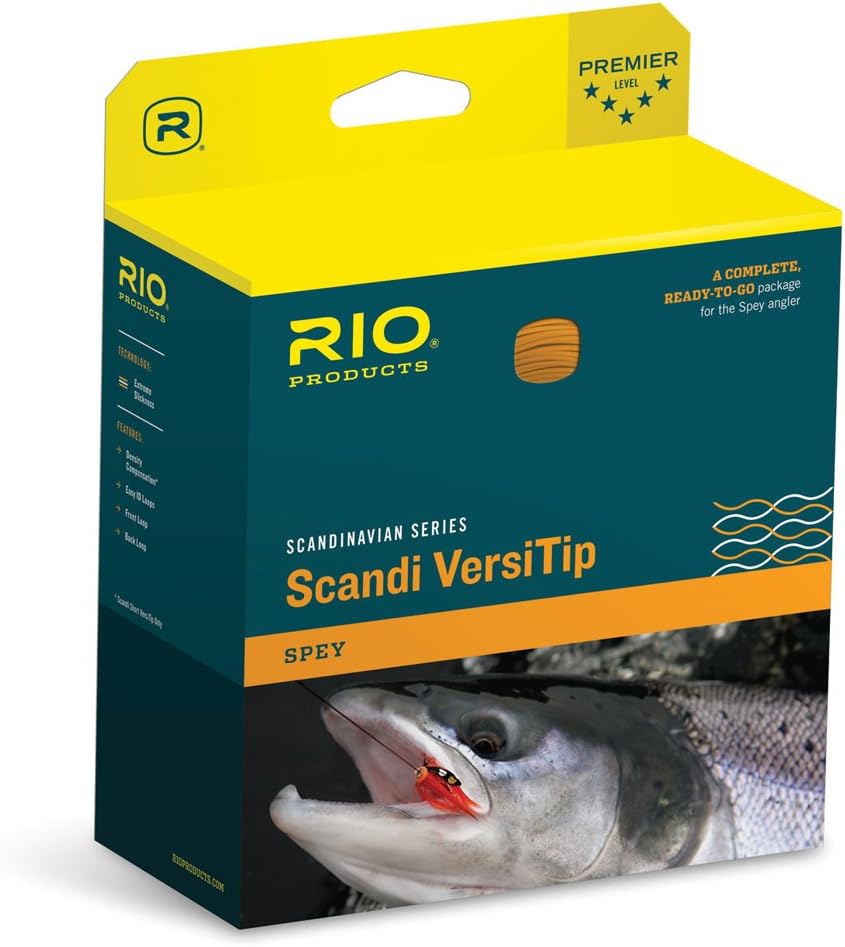 RIO Fly Fishing Fly Line Scandia Short Varsity 5 Fishing Line, Strait Orange Loop