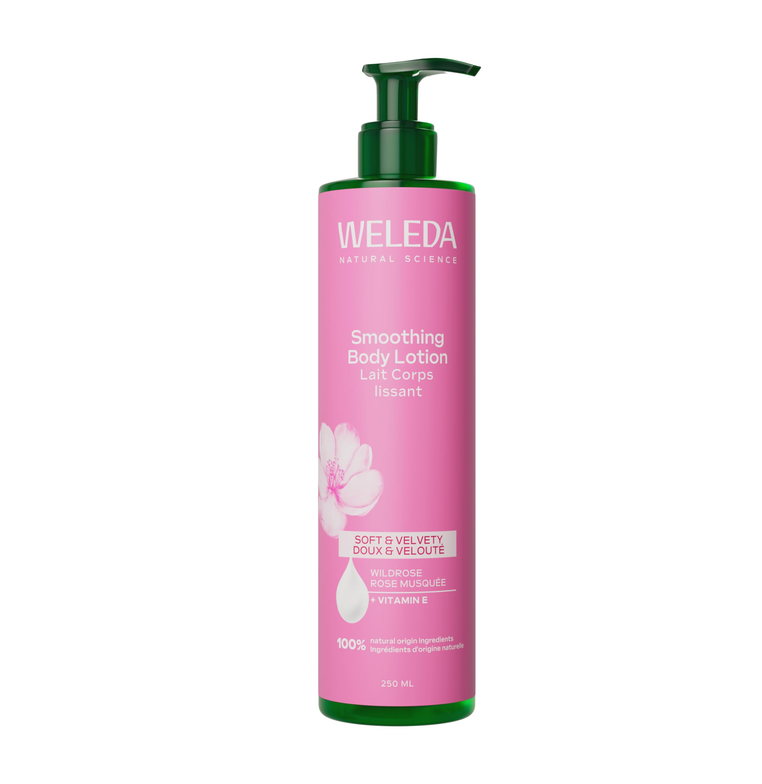 Weleda Smoothing Body Lotion with Wild Rose, Body Moisturiser with Vitamin E, Moisturising Cream For Men & Women