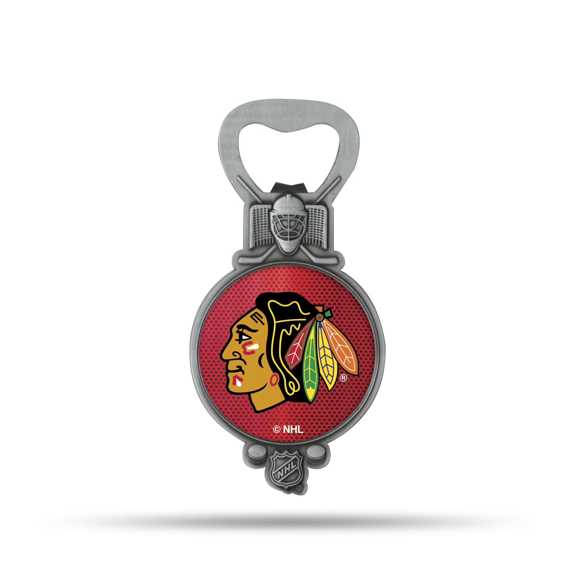 NHL Hockey Magnetic Bottle Opener, Stainless Steel, Strong Magnet to Display on Fridge